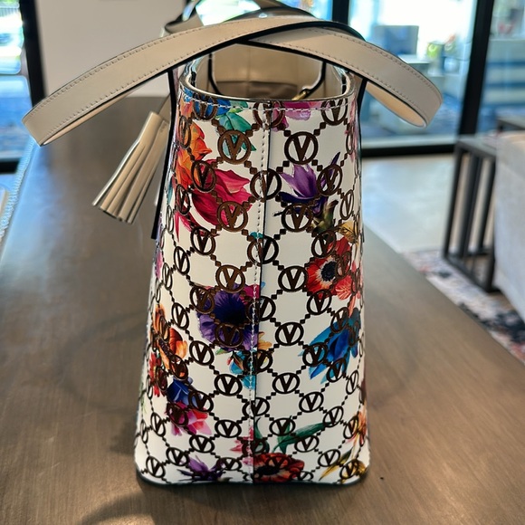 VALENTINO MARIO VALENTINO Prince Floral Monogram Leather Tote - Picture 5 of 10